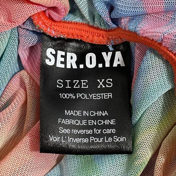 NWT SER.O.YA Janey Multicolor Top Size XS Abstract Palm SER. O. YA - Picture 10 of 12